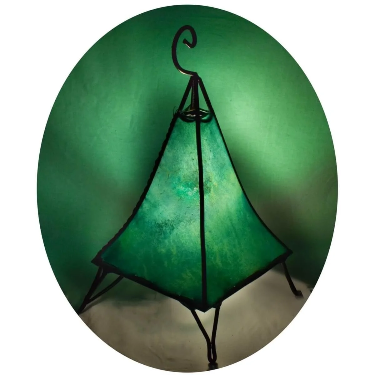 Настільна лампа Orient Pyramid Plain Leather 40 см, фото №1