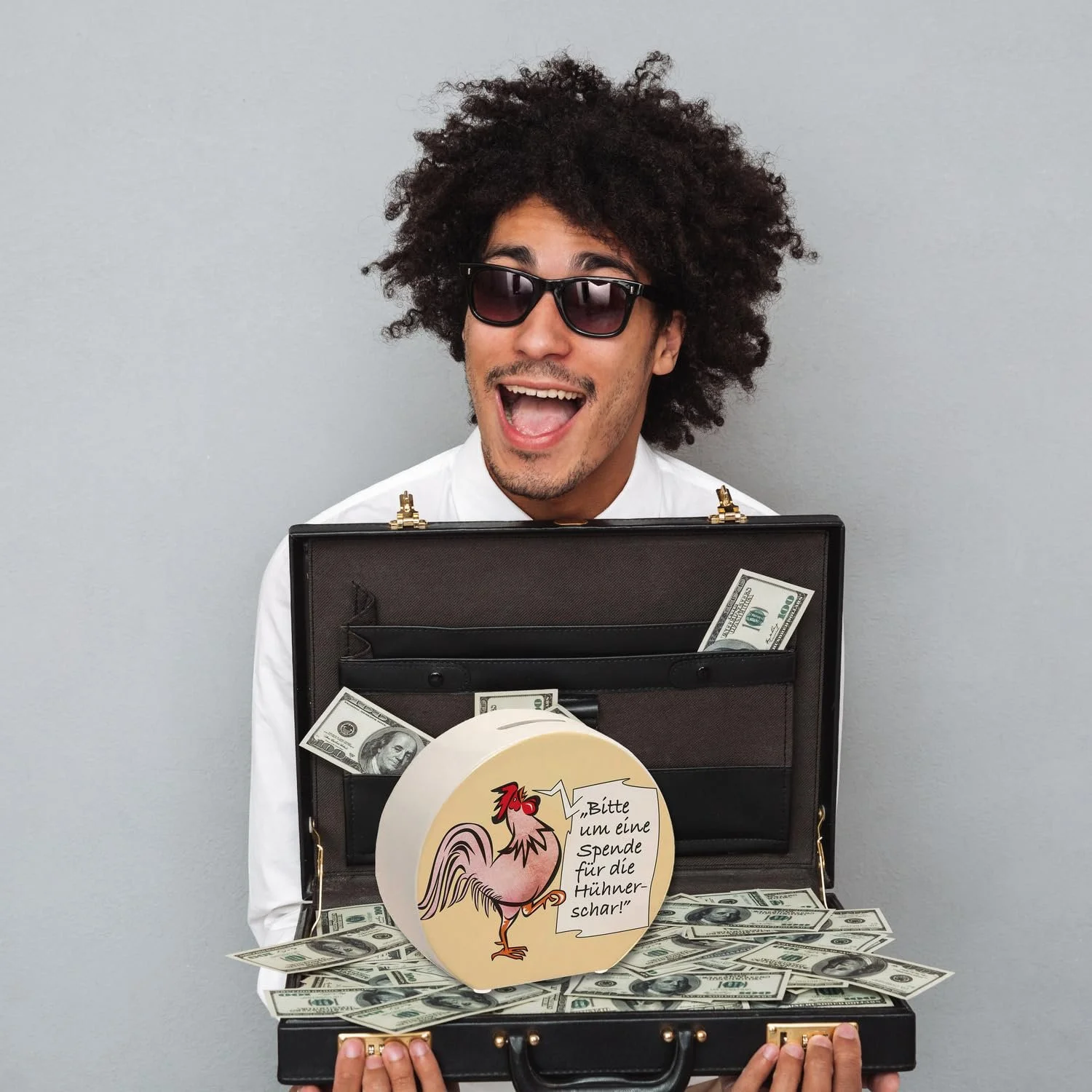 Скарбничка мотив Півень для чайових червона, фото №5