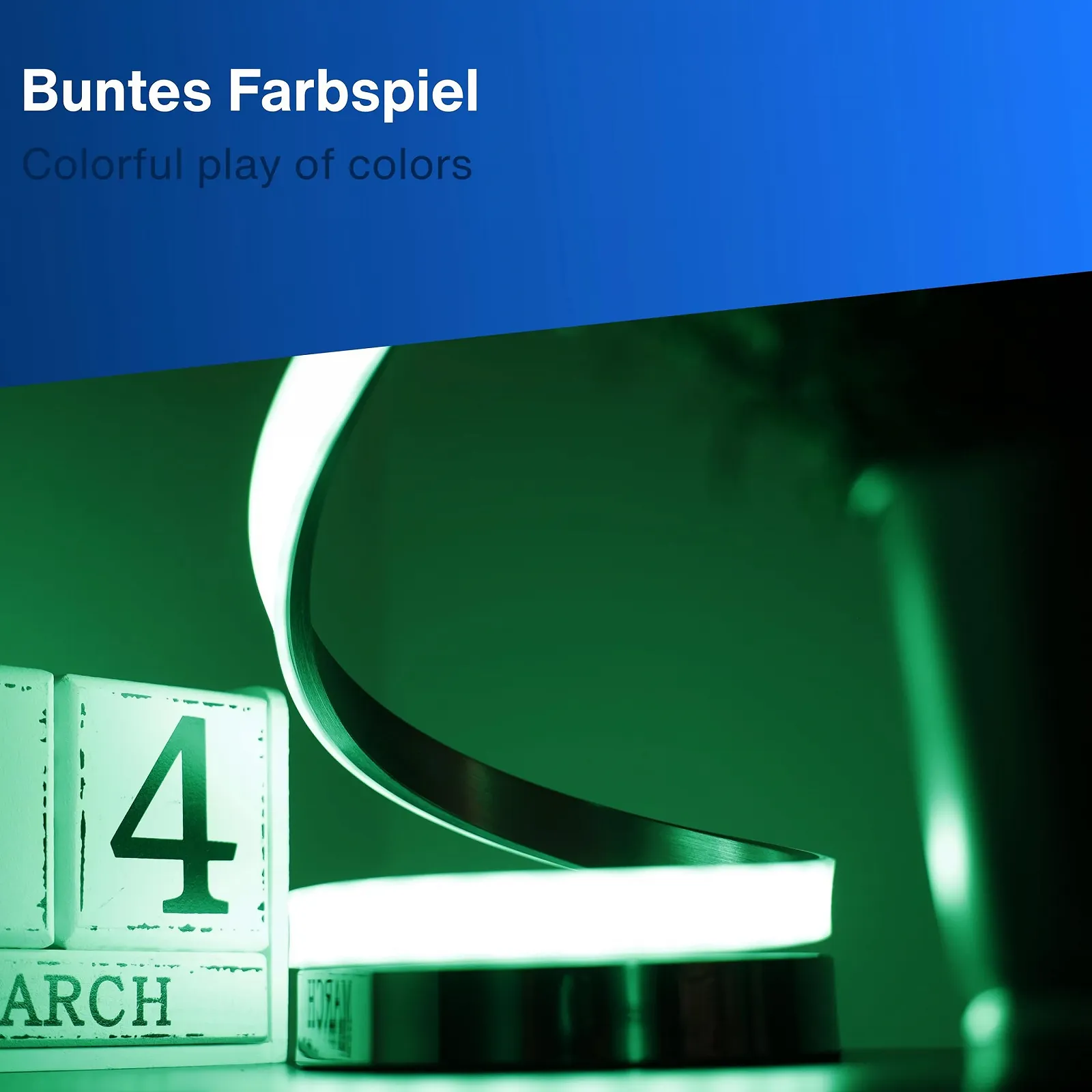 Настільна лампа REV SNAKE Акумуляторна Бездротова RGB Сенсорна Диммована Срібляста, фото №6