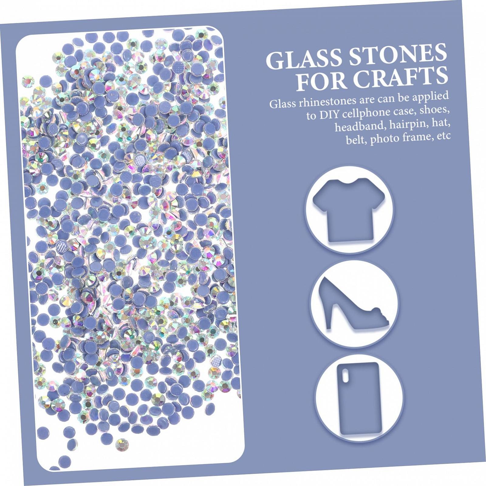 Набор страз FRCOLOR для рукоделия, клеевых, для ваз, набор для ванны, стеклянные, плоские, кристальные, 2880 штук, фото №7