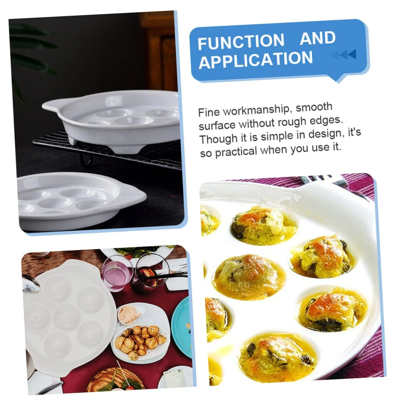 Форма для равликів VICASKY набір 2 шт. кераміка на 6 та 12 отворів біла, фото №4 Форма для равликів VICASKY набір 2 шт. кераміка на 6 та 12 отворів біла, фото №4