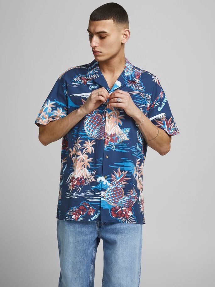 Рубашка Jack&Jones RESORT LTN 12187956 Ensign Blue L, фото №1