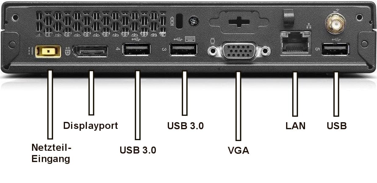 ПК Lenovo ThinkCentre M73 Tiny Intel i7 4765T 8-Thread 3ГГц 16ГБ 512ГБ SSD черный, фото №2
