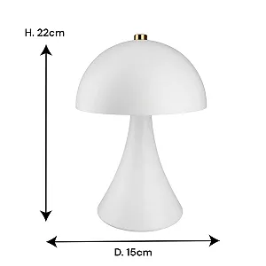 Настільна лампа GILDE LED Декоративна Бездротова Таймер 22 см Біла synthetic.ua - Фото 1
