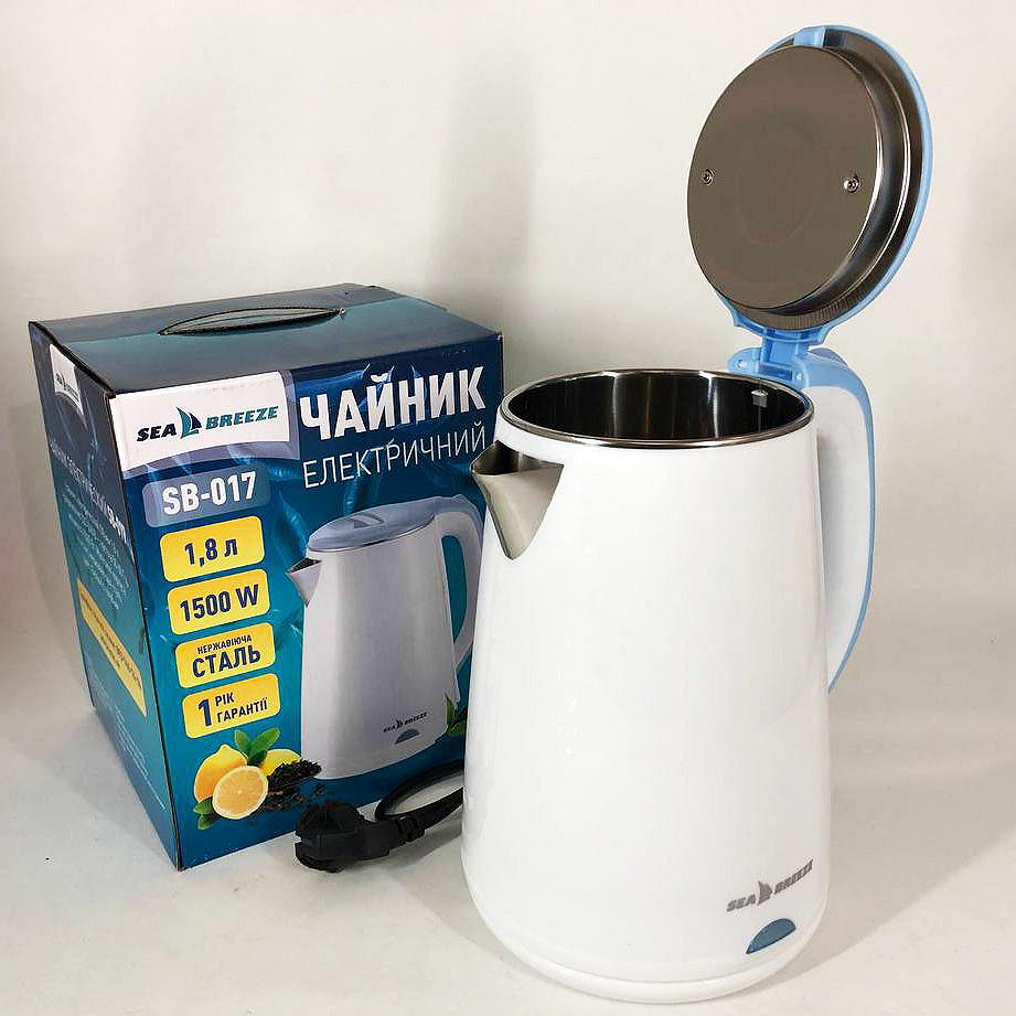 Электрочайник SeaBreeze SB-017 / 1,8 Л стильный электрический чайник електро, фото №8