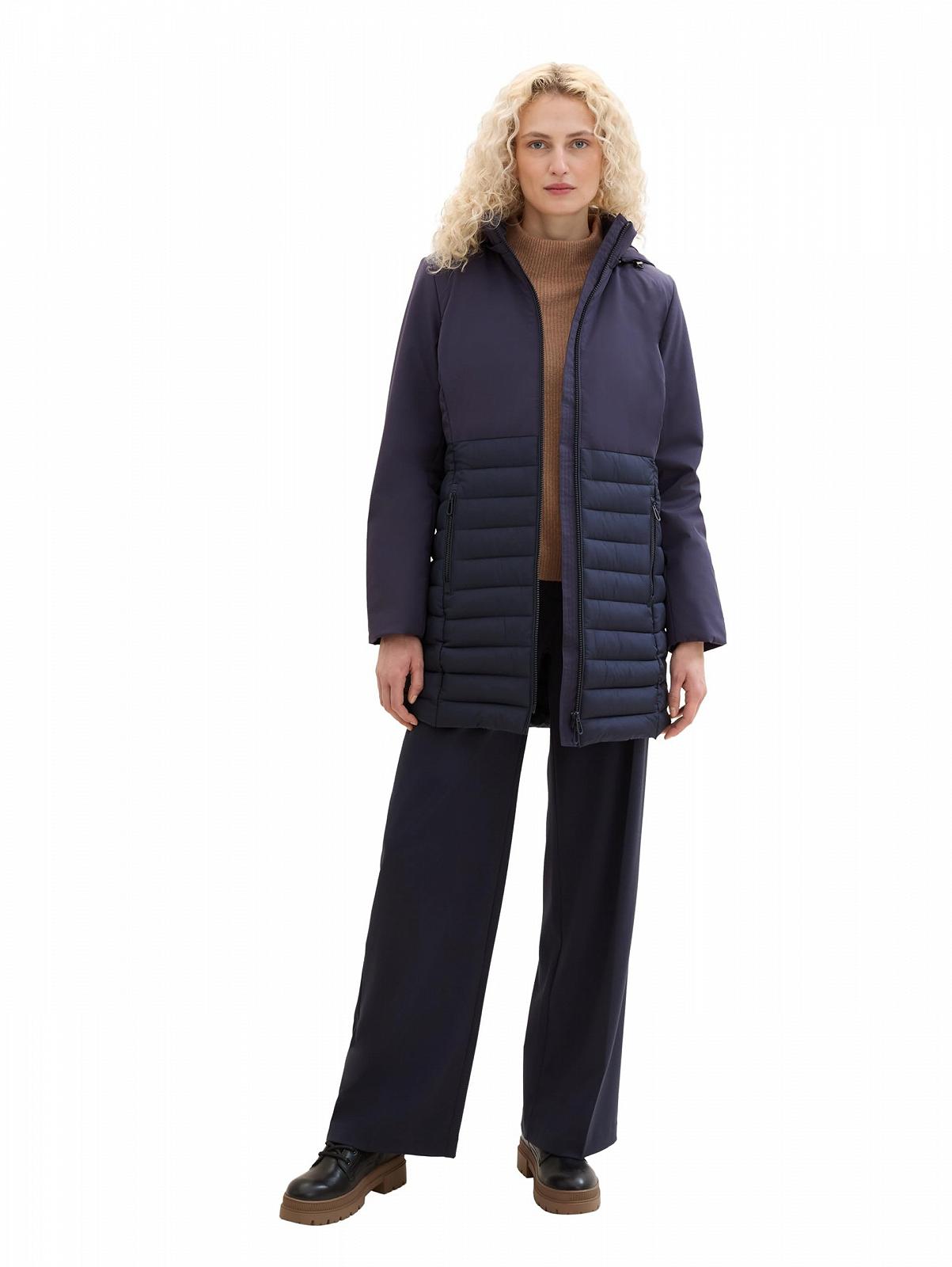 Женское пальто TOM TAILOR Hybrid Quilted с капюшоном, фото №4 Женское пальто TOM TAILOR Hybrid Quilted с капюшоном, фото №4