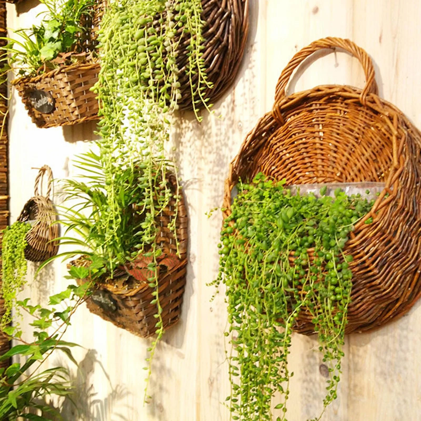 Плетене настінне кашпо з верби 31x25 см, фото №7 Плетене настінне кашпо з верби 31x25 см, фото №7