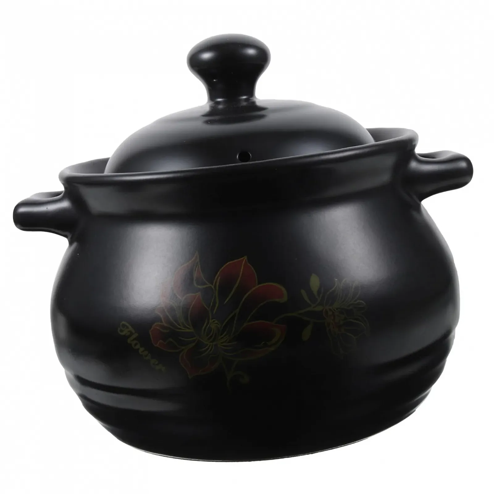 Кастрюля для тушения Abaodam Керамическая Термостойкая Черная, фото №1