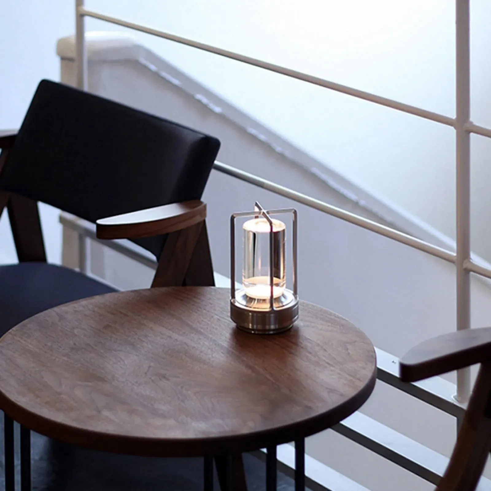 Портативна настільна лампа LED 3 Colors Stepless Dimming Cordless Touch Rechargeable, золотиста, фото №4