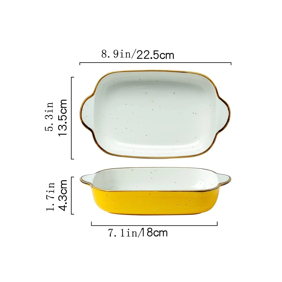 Форма для запікання Керамічна Велика Прямокутна (B), фото №2