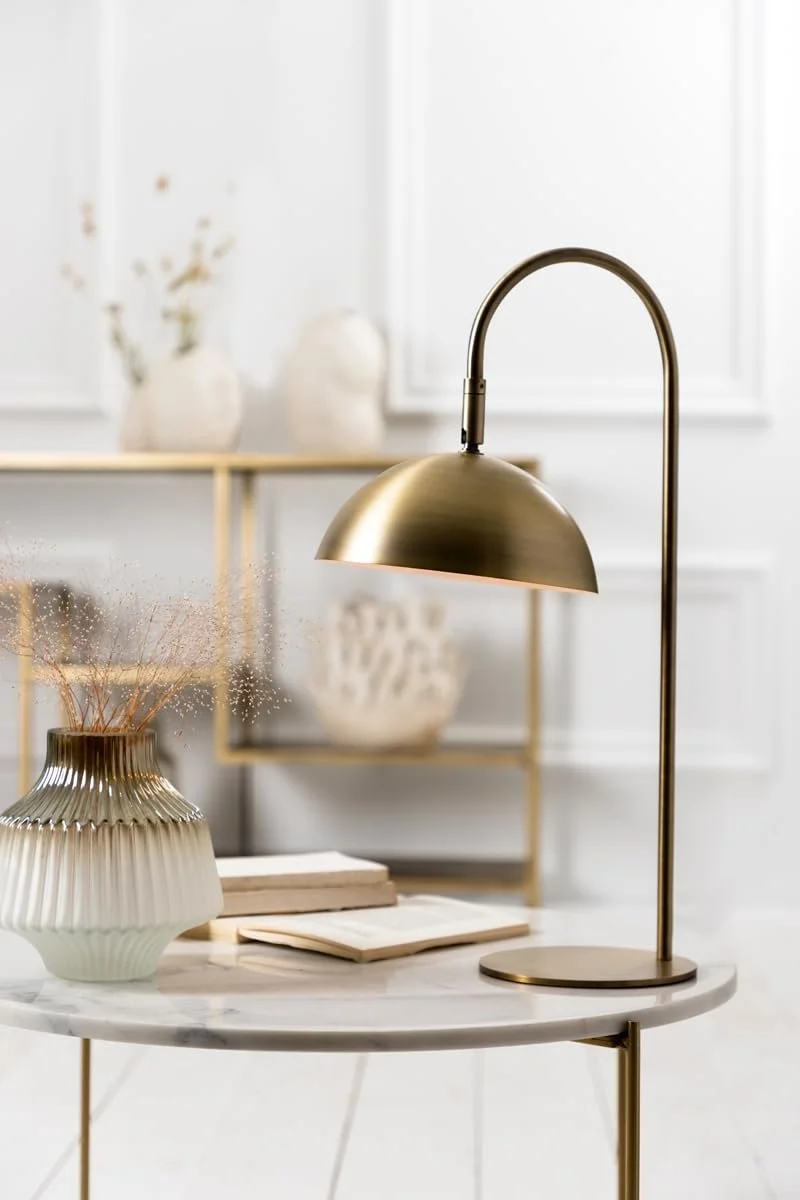 Настільна лампа Dirk Davids Leuchten GmbH Antique Brass Офісна з димером LED G9 3 Вт Золото, фото №7