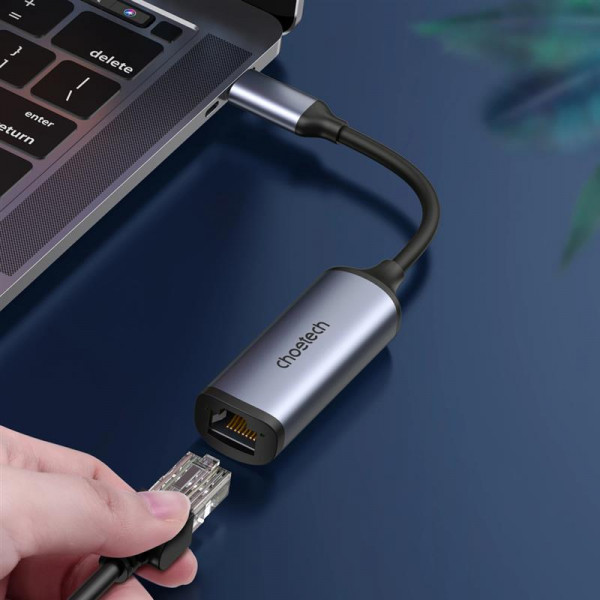 Сетевой адаптер Choetech HUB-R02 USB-C to RJ45 2.5Gbps, фото №3