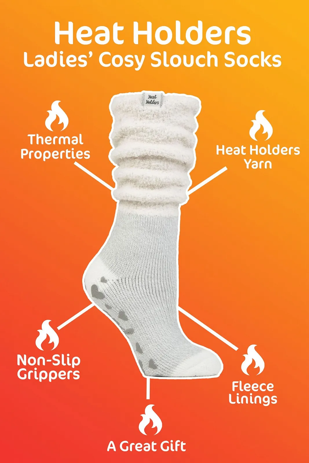 HEAT HOLDERS - Женские пушистые длинные носки-следки / Мягкие носки с нескользящей подошвой, фото №5