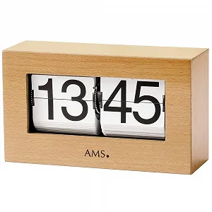 Настольные часы Кварц Дерево бук AMS 1175/18 Складные Цифры - Фото 1