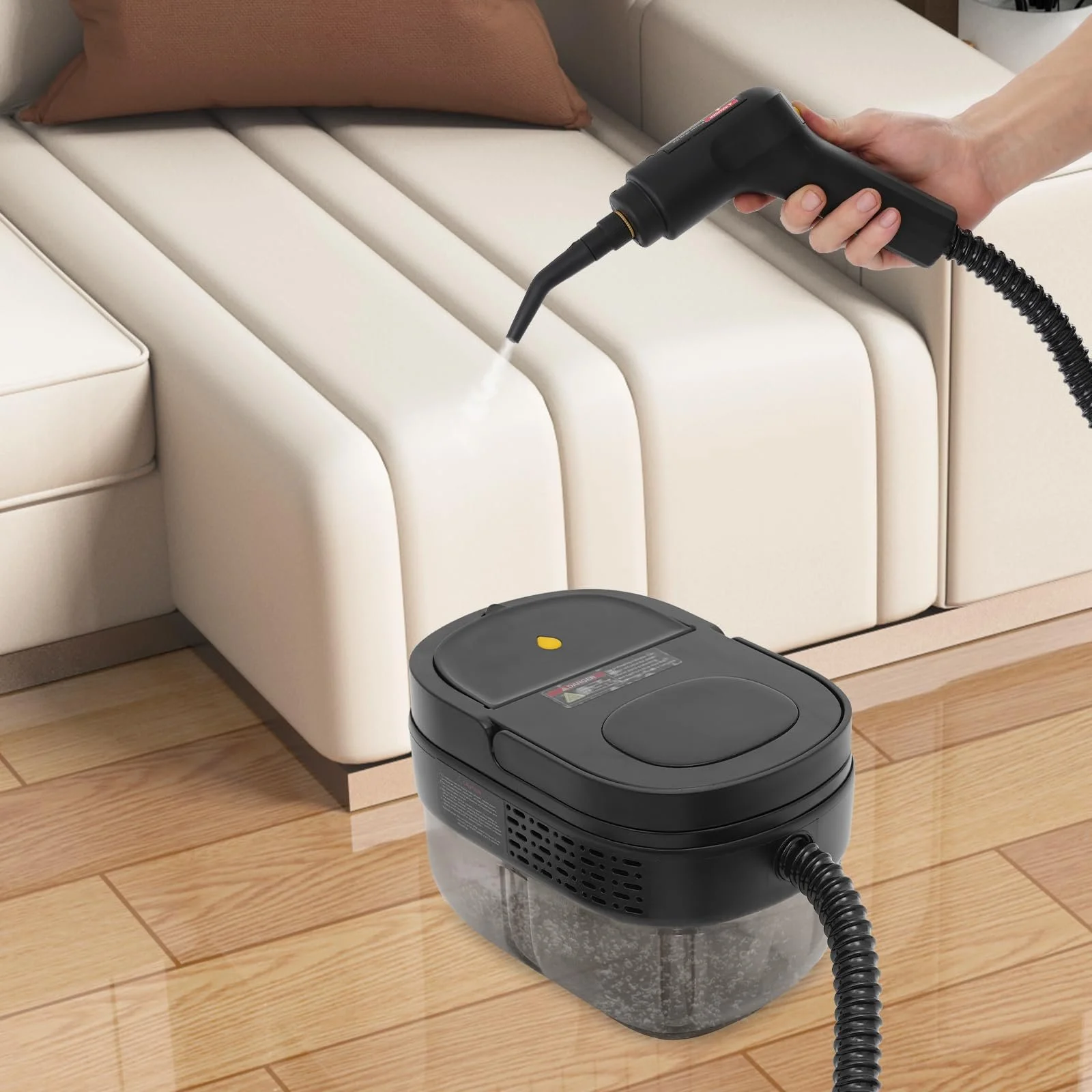 Ручний пароочисник 1500 W 3.0 Bar 221°F Black, фото №6 Ручний пароочисник 1500 W 3.0 Bar 221°F Black, фото №6