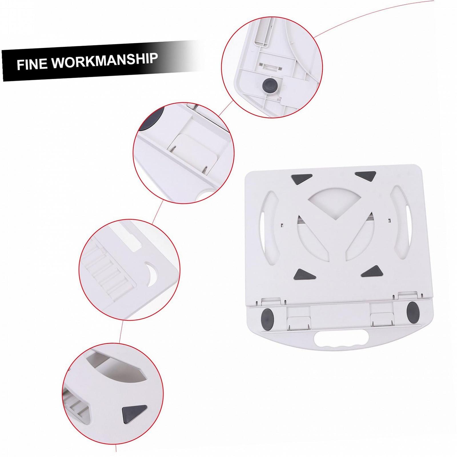 Підставка для ноутбука Обертова Піднята Міцна Матеріал з вбудованим тримачем для смартфона, фото №7