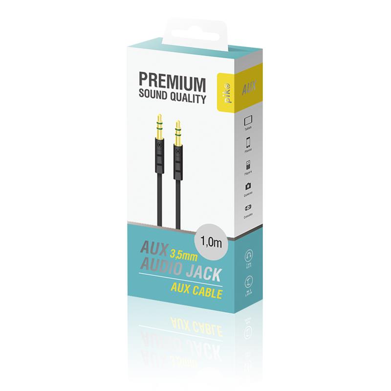 Аудио-кабель Piko CB-AB11 3.5 мм M/M 1 м Black 1283126489150, фото №3