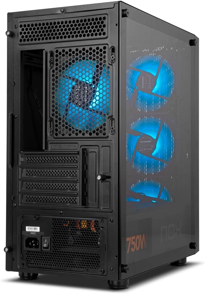 Корпус для ПК NOX Infinity Epsilon / 4 ARGB вентилятори / Без БЖ / Чорний, фото №5