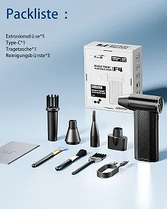 Електрична повітродувка 3 швидкості 130 000 RPM Чорний synthetic.ua - Фото 1