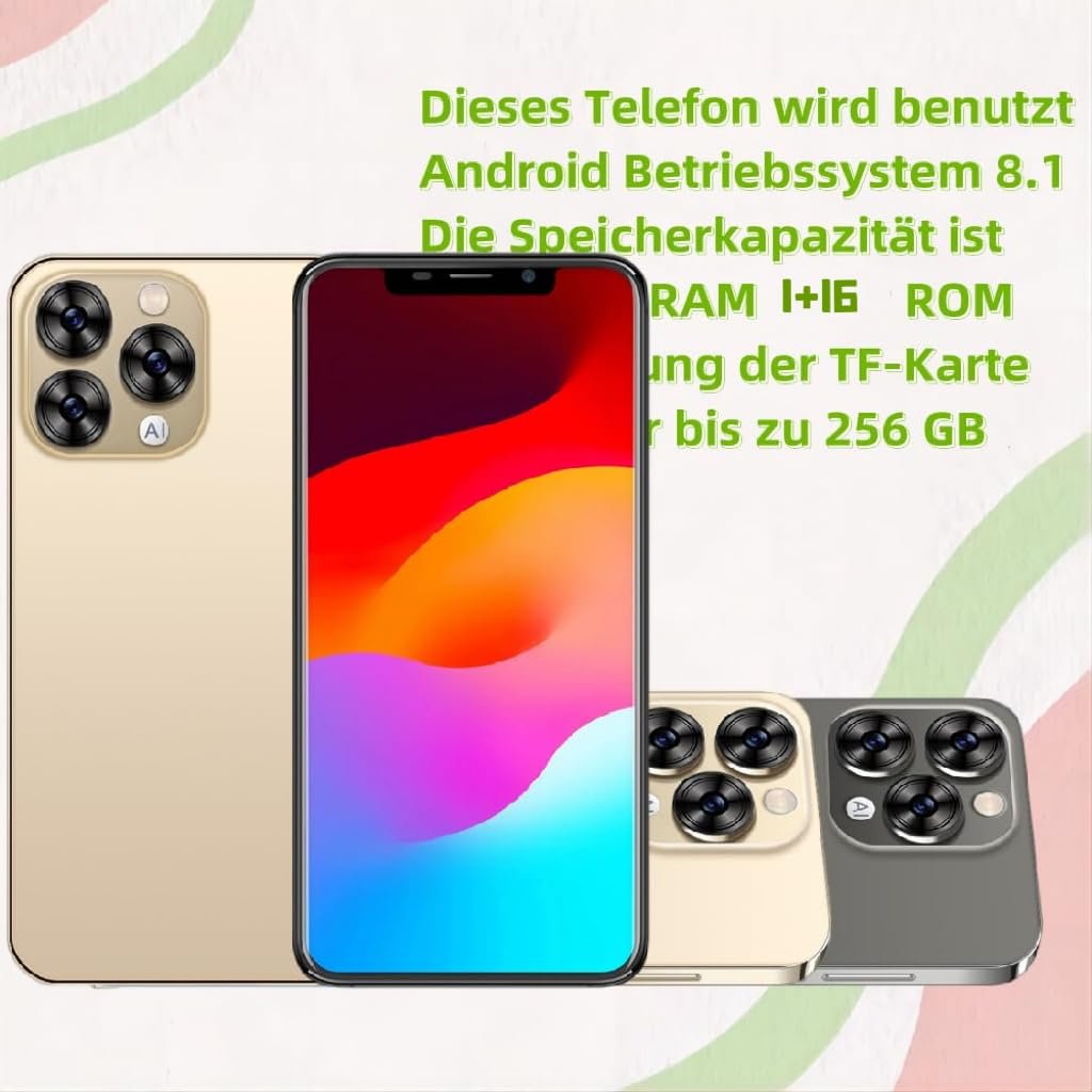 Смартфон 6,11 дюйма Двойная камера 1 ГБ RAM 16 ГБ ROM 3G WCDMA: 850/1700/2100 МГц Dual SIM Android Желтый, фото №7