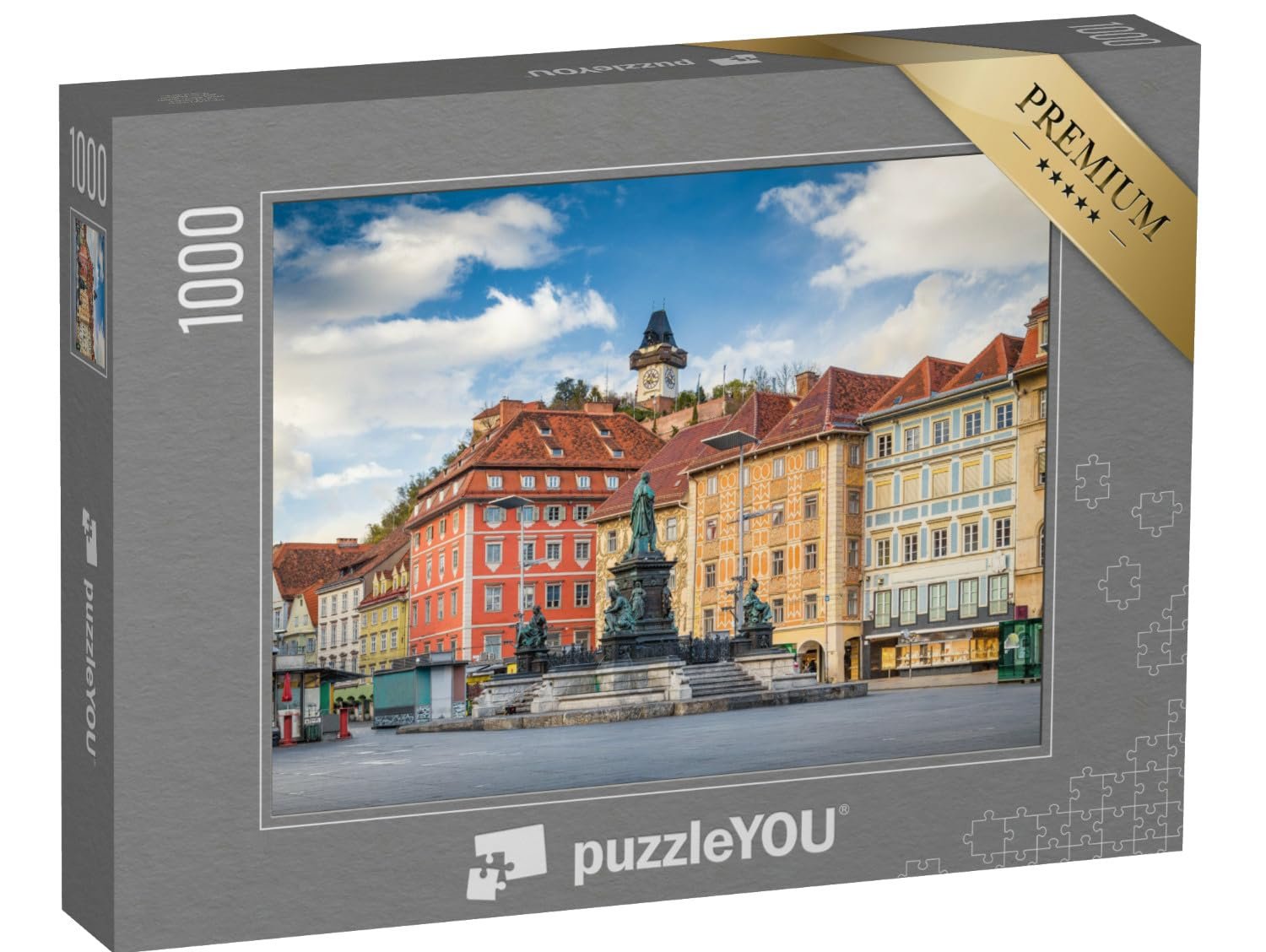 Пазл puzzleYOU Collection Graz, Austria Исторический город Грац с известной часовой башней, Австрия 1000 элементов, фото №1