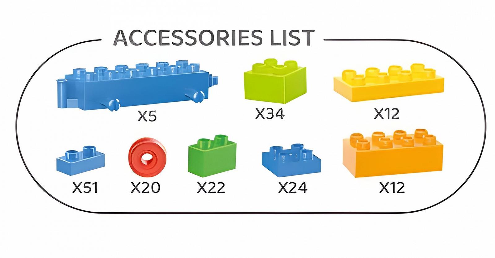 Блоки будівельні Kadii Набір Великий 180 шт від 3 років Сумісний з Duplo Коробка для будівельних блоків, фото №4