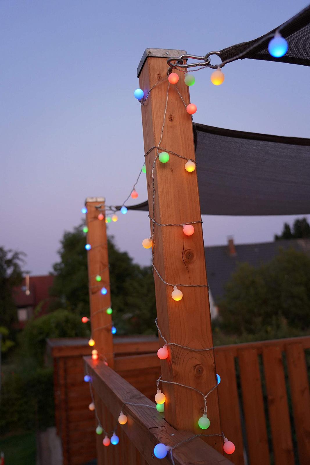 LED Гірлянда Spetebo 80 різнокольорових кульок, 16 м, фото №7