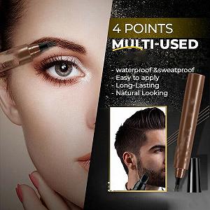 Набір для брів та бороди 4 Points Waterproof Multi-Used Pen Kit Чорний synthetic.ua - Фото 1