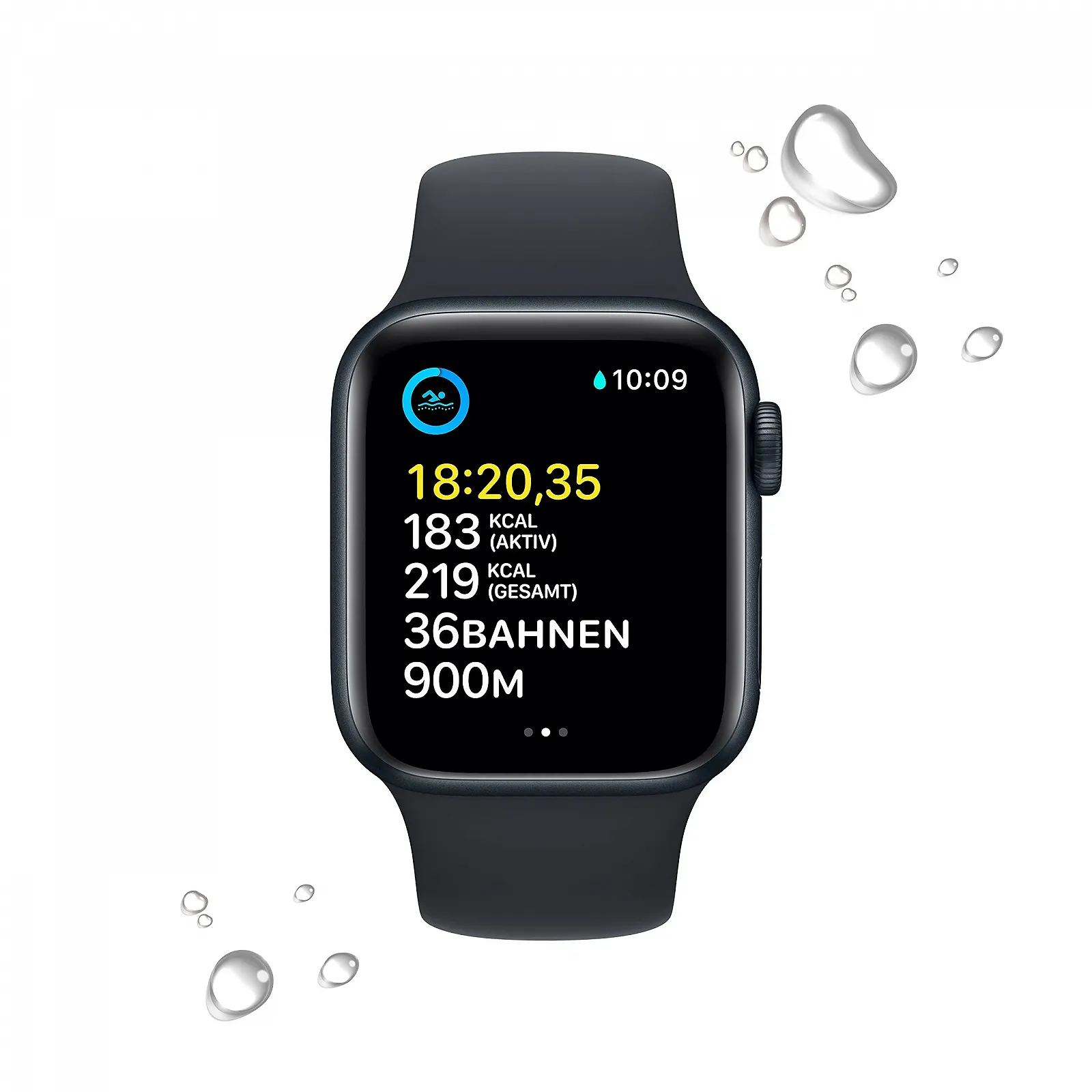 Смарт-часы Apple Watch SE (2nd Generation) GPS 40мм - алюминиевый корпус Midnight с ремешком Midnight Sports - Regular, фото №4