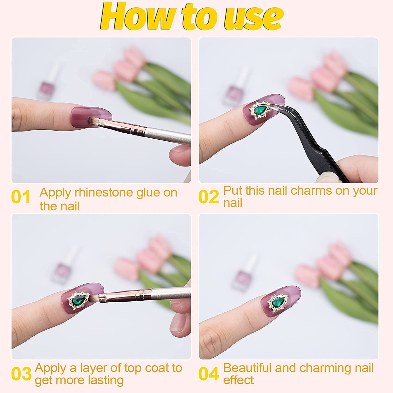 Стрази для нігтів Крапля Іриidescent Мікс Розмірів 32 шт., фото №5