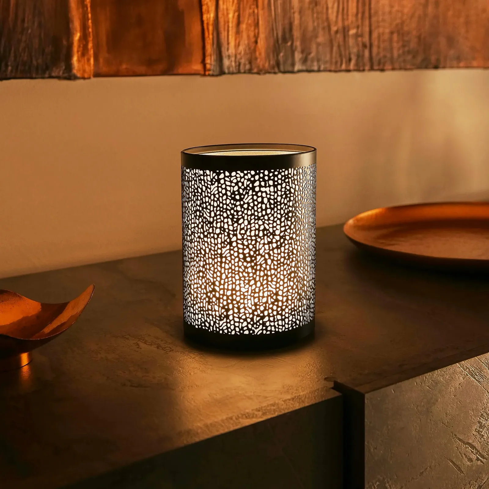 Настільна лампа Omniance Seraphine LED Акумуляторна Бездротова з пультом ДК Чорна 1 лампа 1 джерело світла, фото №3