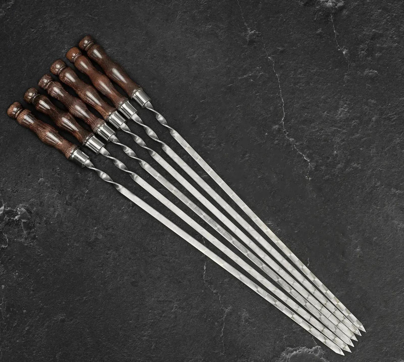 Набор шампуров "Асгард Lite" в кожаном кейсе 6 предметов, фото №2