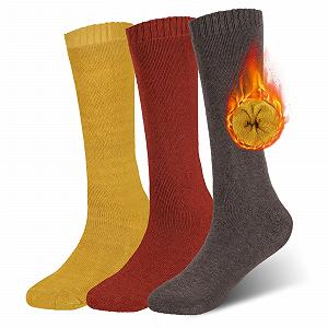 Носки Fadcaer, 3 пары, женские, до колена, мягкие, толстые, удобные, теплые зимние, длинные, свободные, вязаные чулки, размер 4-7 - Фото 1