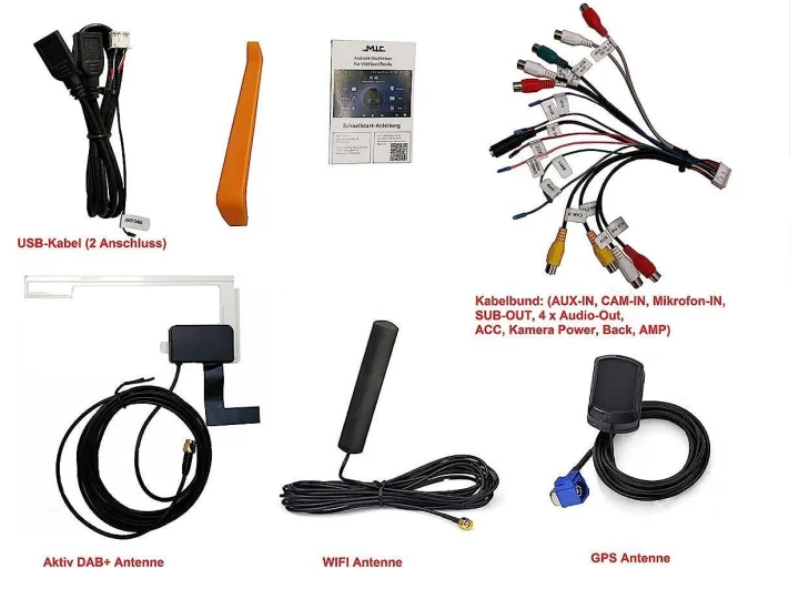 Штатна автомагнітола M.I.C. AV8V7LITE для VW Golf t5 touran Passat RNS RCD Skoda SEAT / 8" / Сенсорна / 2/32Гб / Android 12 / Apple CarPlay / Android Auto / Bluetooth / GPS / WI-FI / USB / microSD slot / DAB+, фото №6