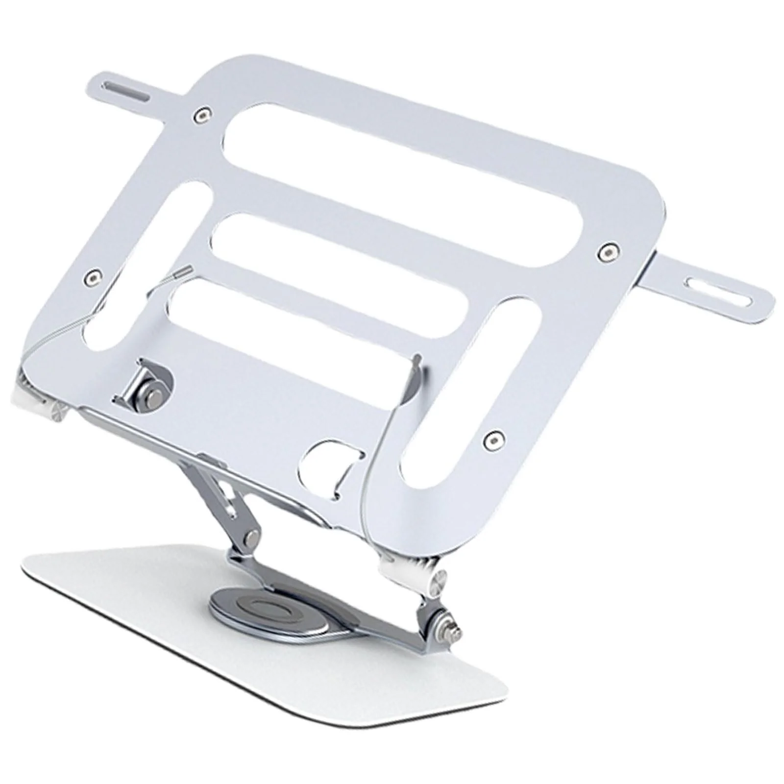 Регульована складна підставка для ноутбука/нетбука, обертова на 360 градусів для читання з пружинним затискачем, фото №1