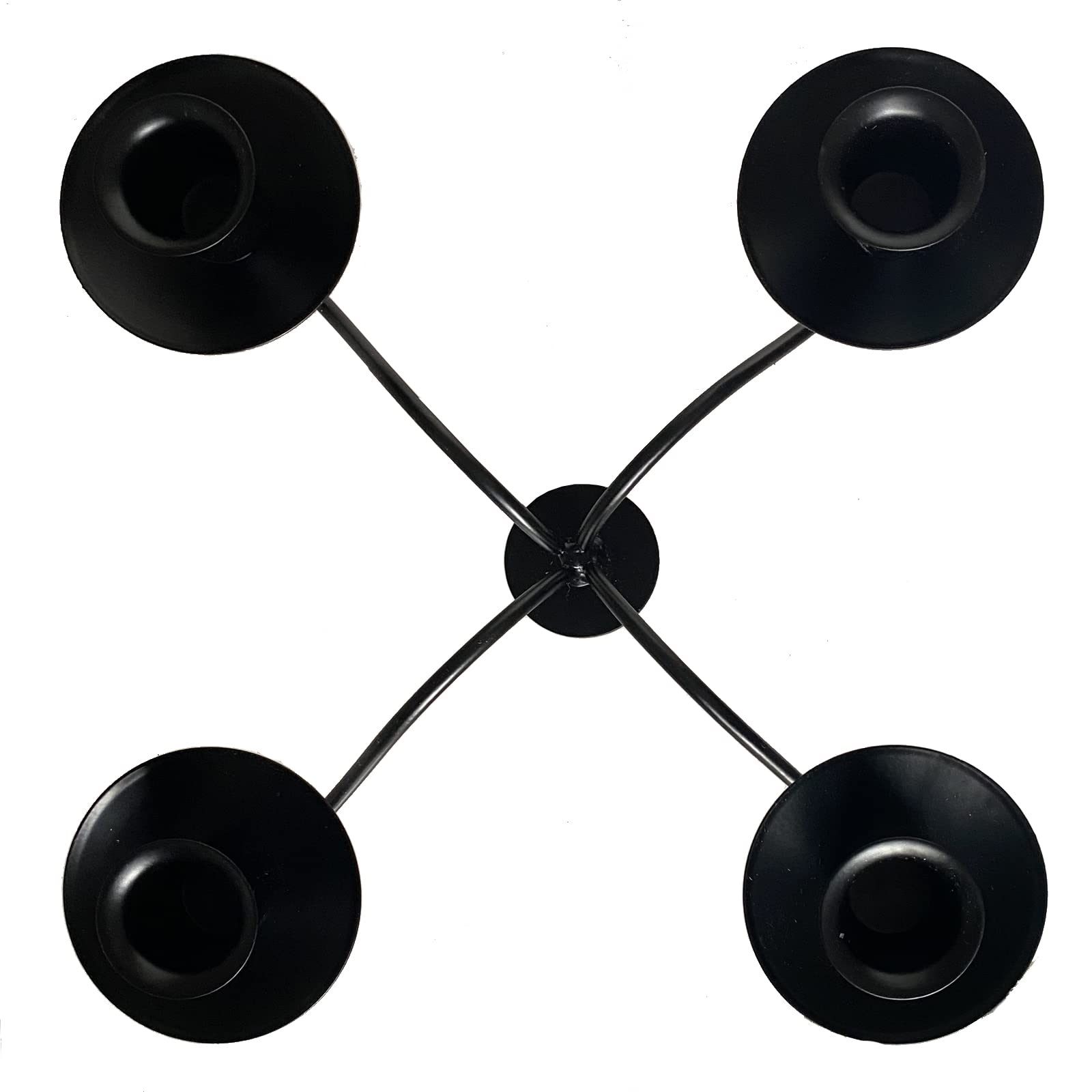 Підсвічник DIY з корком для кріплення на пляшці металевий чорний для 4 свічок, фото №3