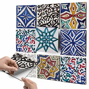 Наклейки на плитку creatisto Africa Mosaic Мозаїка Самоклейні 15 x 15 см 9 шт. - Фото 1