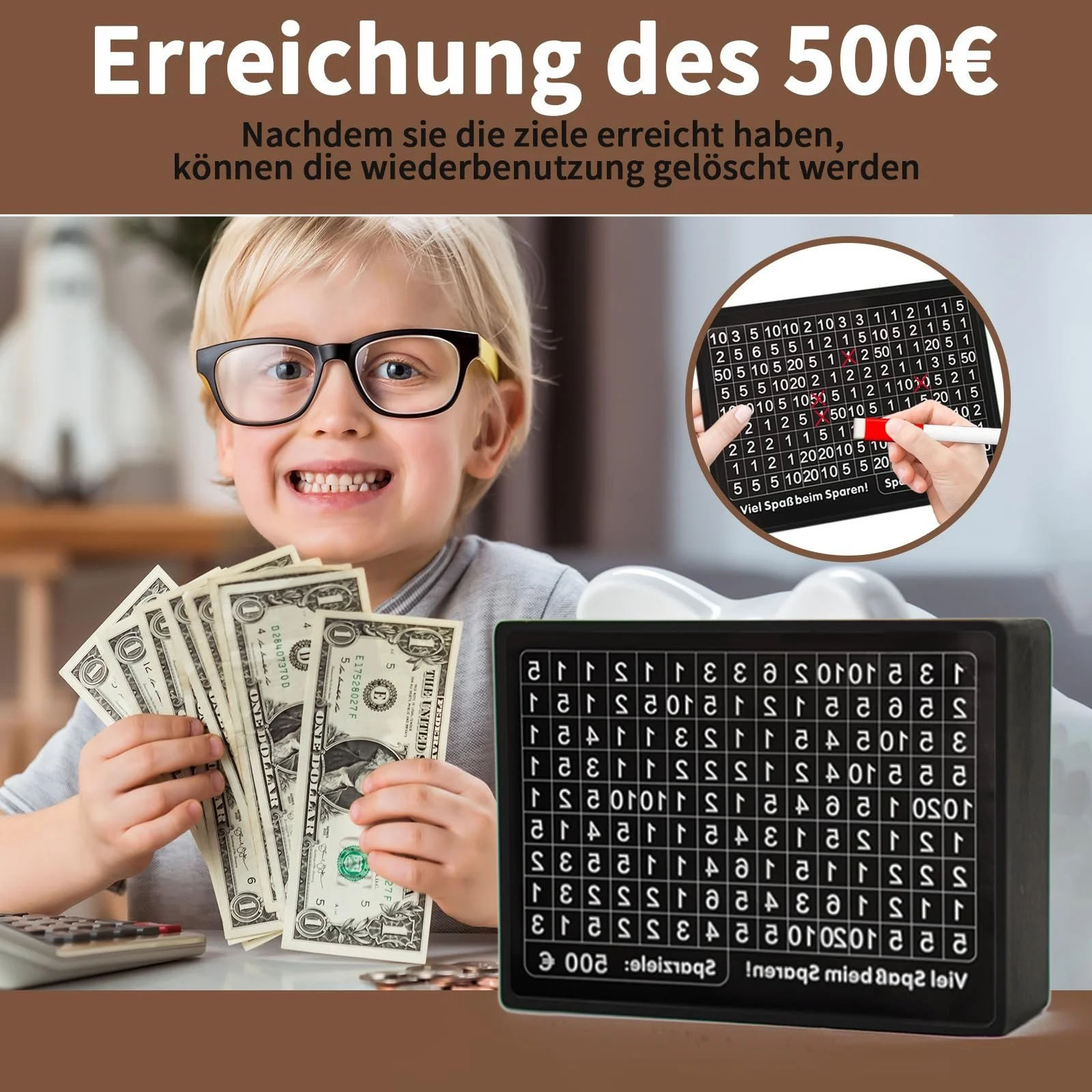 Скарбничка Дерев'яна З лічильником Багаторазова, фото №6