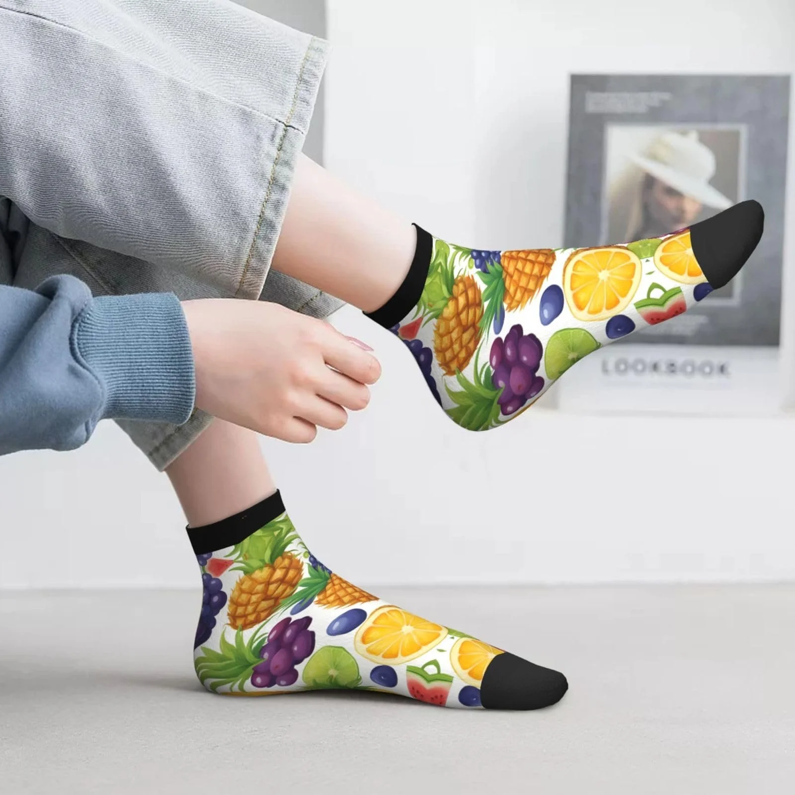 Шкарпетки SSIMOO Фрукти Повсякденні Підходять для Усіх Сезонів, фото №9 Шкарпетки SSIMOO Фрукти Повсякденні Підходять для Усіх Сезонів, фото №9