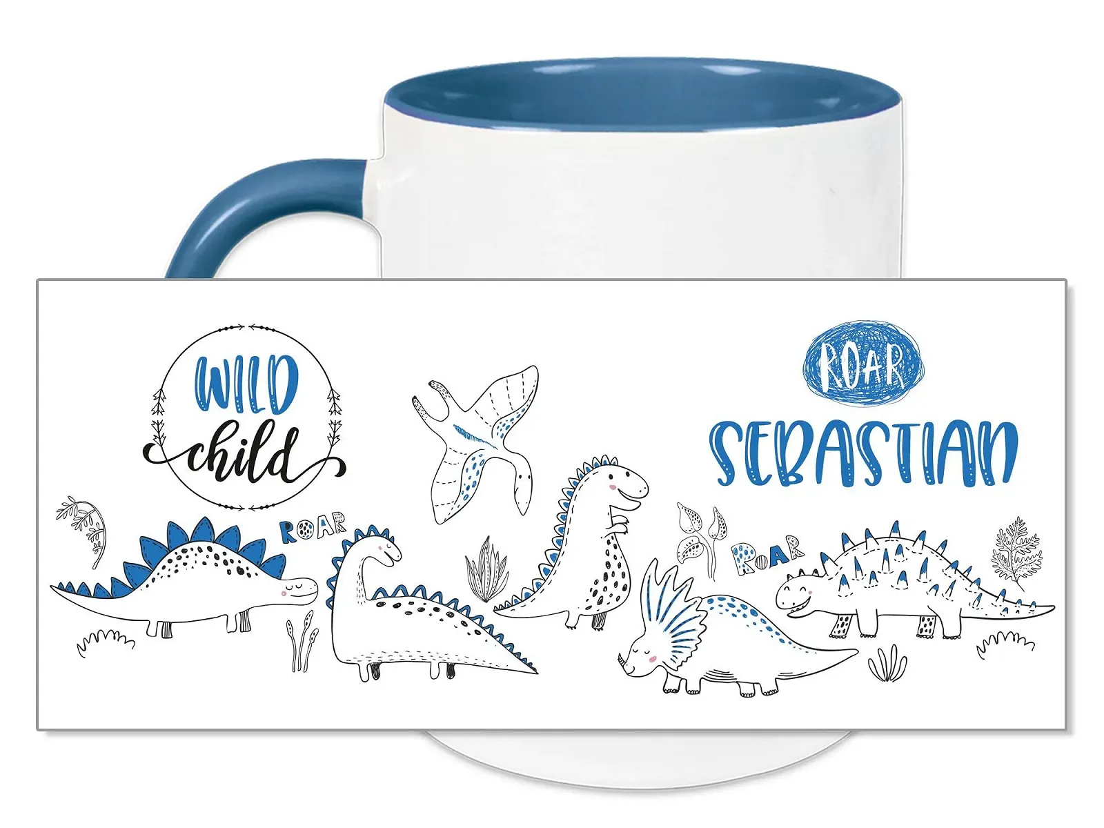 Детская Чашка GRAZDesign Голубой Керамика 330 мл Мотив Динозавр, фото №5 Детская Чашка GRAZDesign Голубой Керамика 330 мл Мотив Динозавр, фото №5