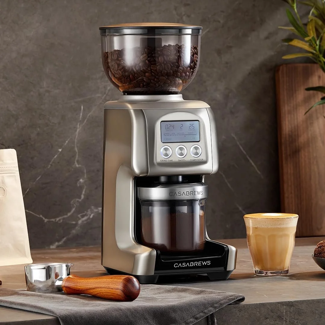 Электрическая конусная кофемолка CASABREWS 77 уровней помола, 400 г, фото №2