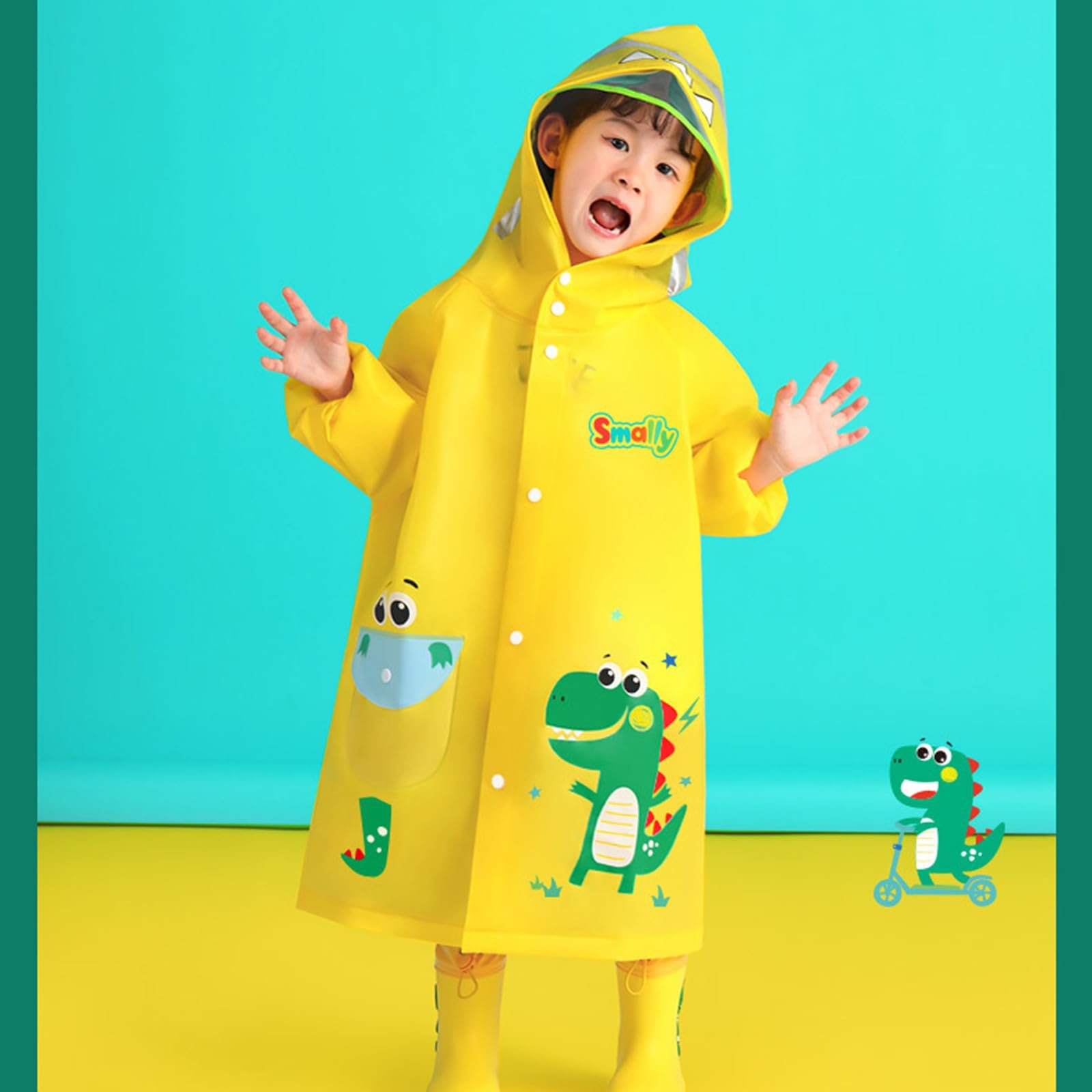 Детский дождевик для мальчиков, девочек, учеников, детский плащ-пончо для детского сада, динозавр, светоотражающий дождевик, куртка на подкладке, цветное пальто, фото №3 Детский дождевик для мальчиков, девочек, учеников, детский плащ-пончо для детского сада, динозавр, светоотражающий дождевик, куртка на подкладке, цветное пальто, фото №3