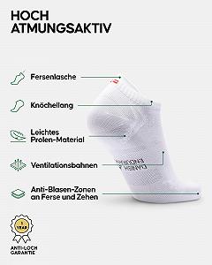 Носки для бега DANISH ENDURANCE Короткие Спортивные Тренировочные Дышащие Легкая Компрессия Унисекс 5 пар synthetic.ua - Фото 1