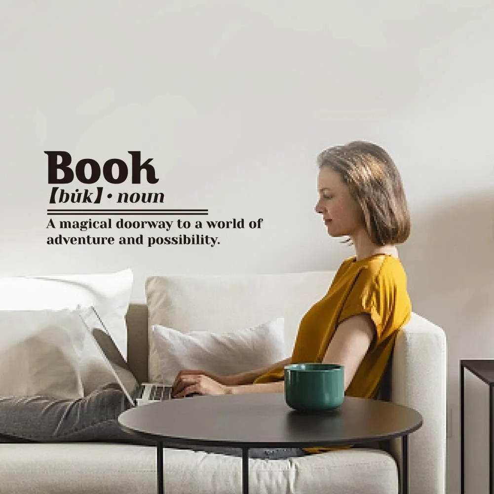 Наклейка на стіну SUPERDANT Book Quotes чорна 90 x 30 см + 60 x 30 см, фото №3 Наклейка на стіну SUPERDANT Book Quotes чорна 90 x 30 см + 60 x 30 см, фото №3