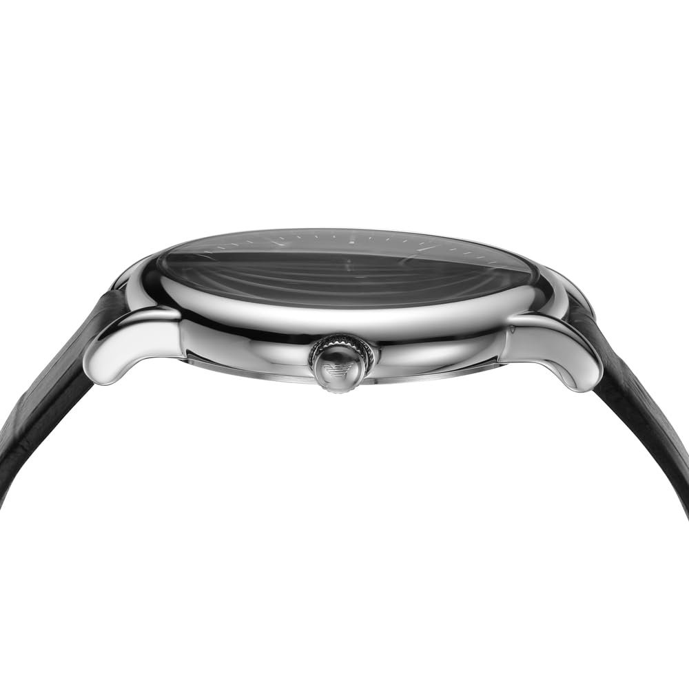 Годинник Emporio Armani чоловічий, кварцовий механізм з трьома стрілками, датою, корпус 43 мм, шкіряний ремінець, фото №5