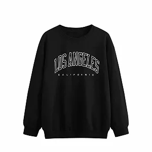 Женский Свитшот Los Angeles California Винтажный Колледж Круглый вырез Легкий Свободный Длинный рукав Буква Однотонный Смешной 2025 - Фото 1