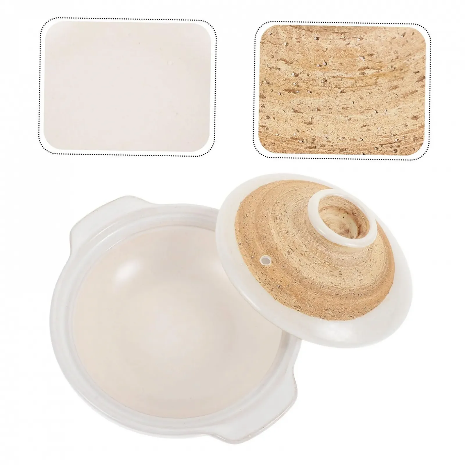 Каструля INOOMP керамічна з кришкою 18 см антипригарна термостійка, фото №6