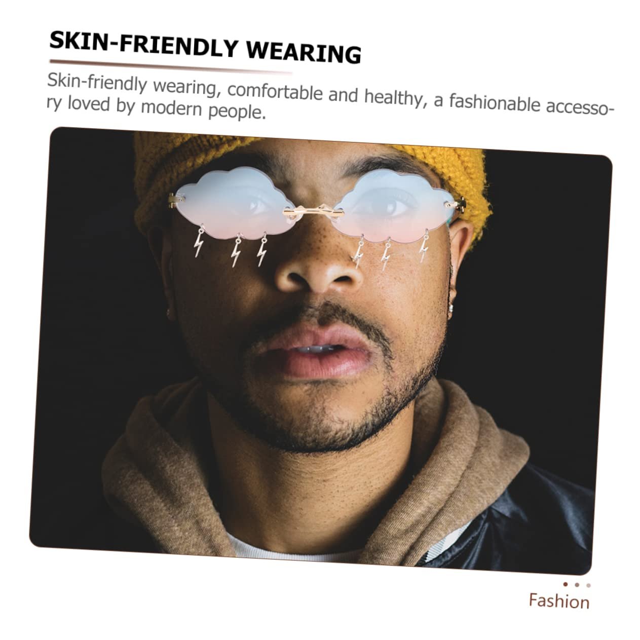 Набір окулярів PACKOVE, 8 пар, хмарка, вінтажні, серцеподібні, без оправи, для вечірок, для дорослих, 90-ті, різні кольори, фото №9