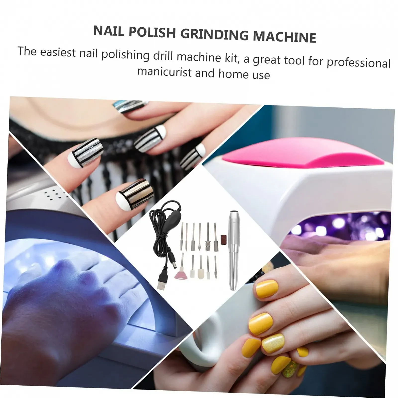 Електричний набір для манікюру WRITWAA 1Satz Kreativer USB, портативний, фото №3