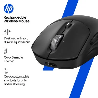 Мышка HP 700 Rechargeable Wireless/Bluetooth Black (AZ7B0AA), фото №2